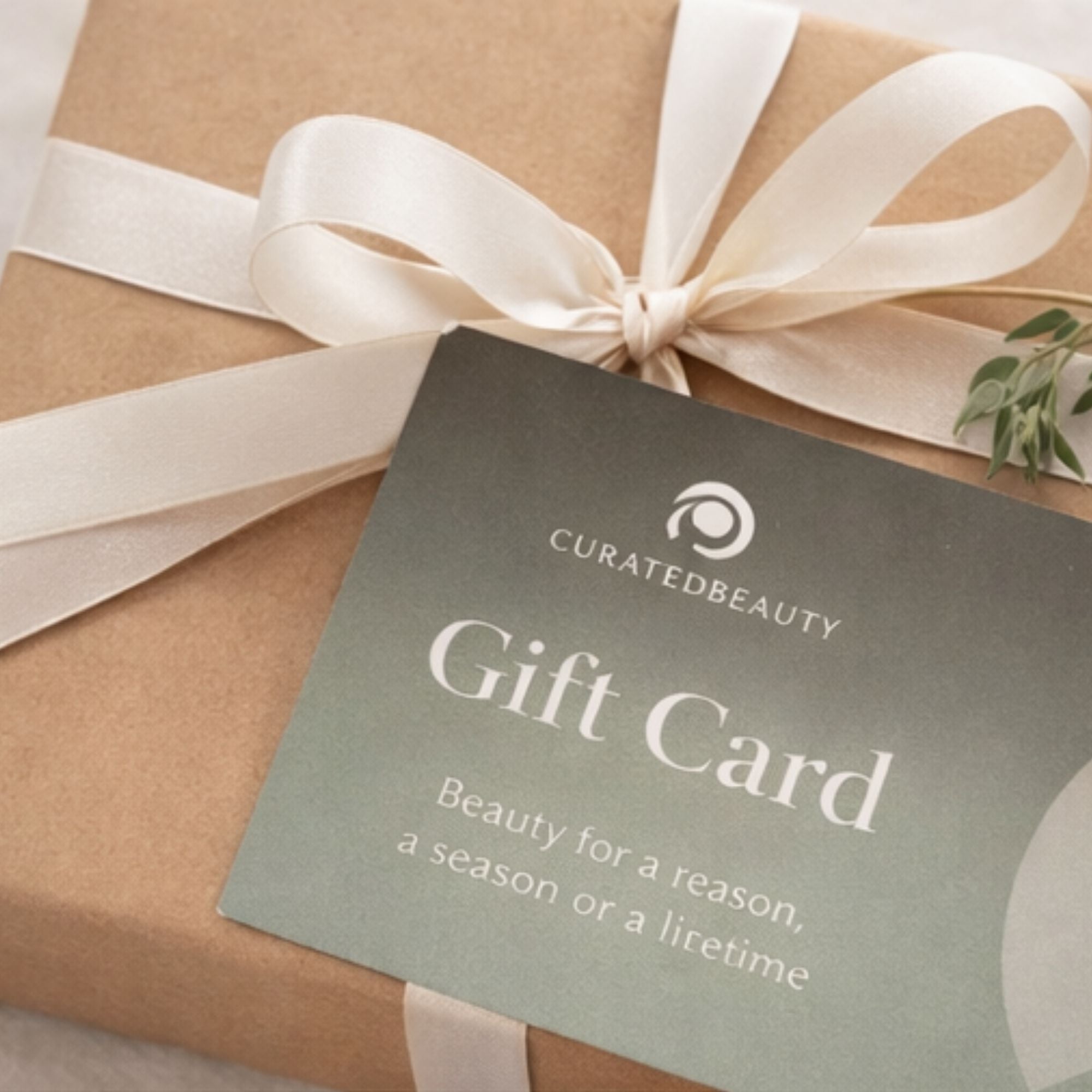 Curated Beauty gift card for friends or loved ones, ideal for skincare, haircare and wellness products