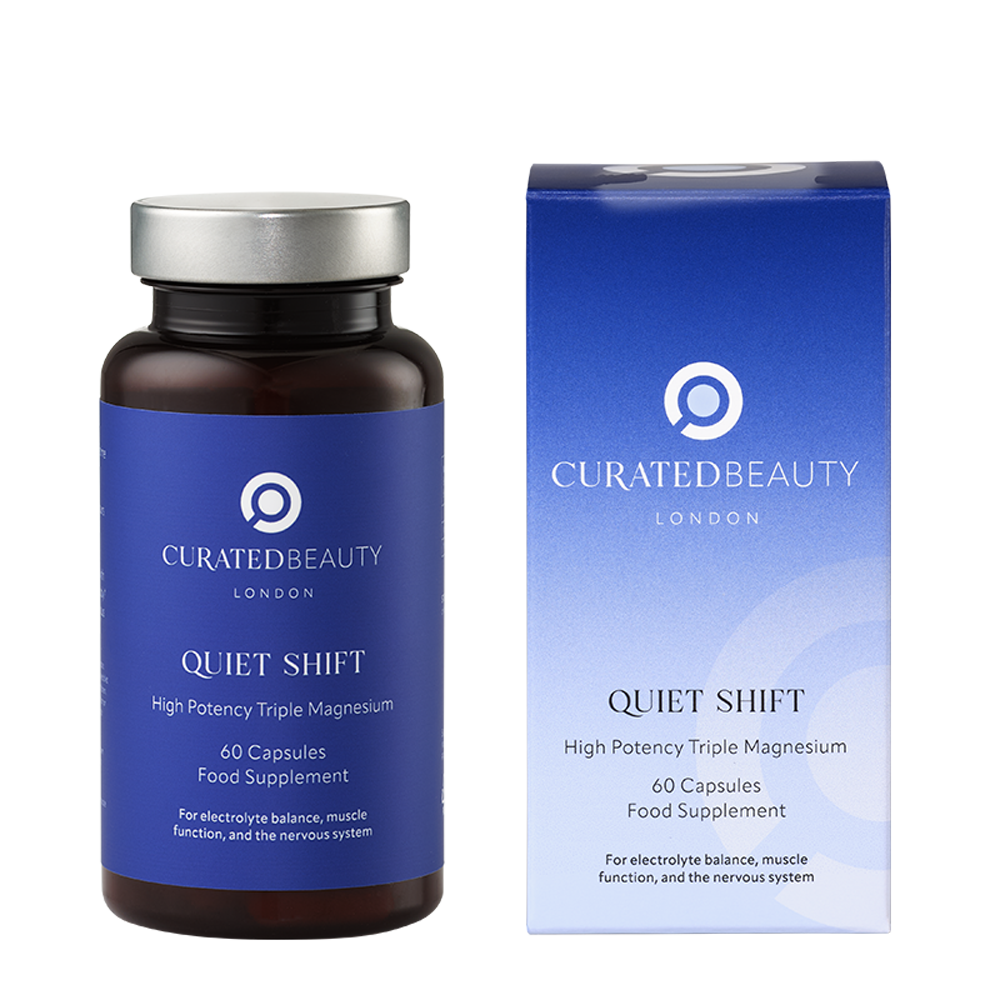 Quiet Shift high potency magnesium supplements in bottle with box